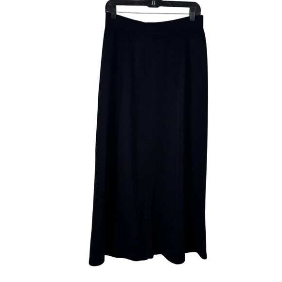 St. John Evening Black Maxi Skirt Women's Large READ Evening Minimalist Comfort - Picture 1 of 9